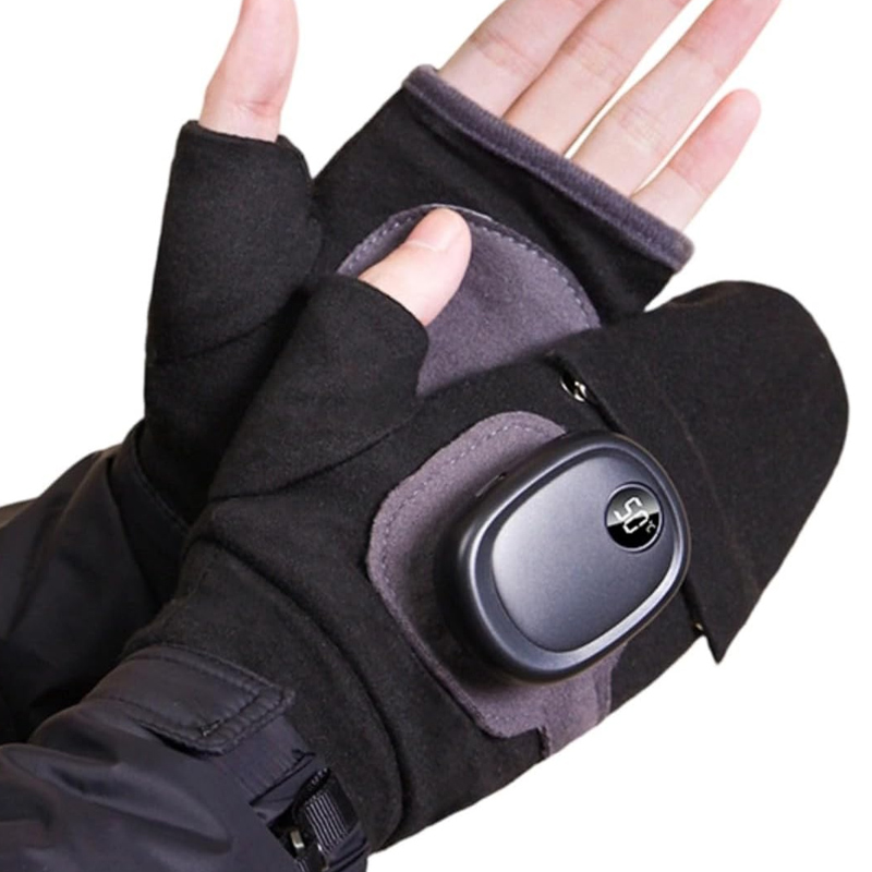 Heated Gloves Electric - Fingerless Hand Warmer Gloves Graphene USB