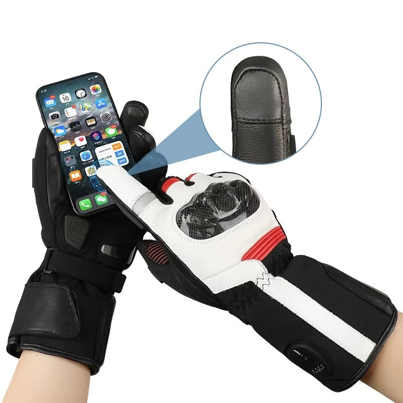 Heated Gloves Electric - Winter Motorcycle Gloves Touchscreen Rechargeable Electric