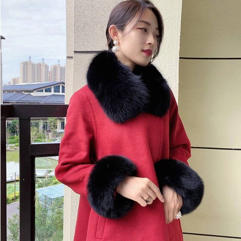 100% Real Fox Fur Collar Winte - đánh giá và giá Winter Clothing Pk