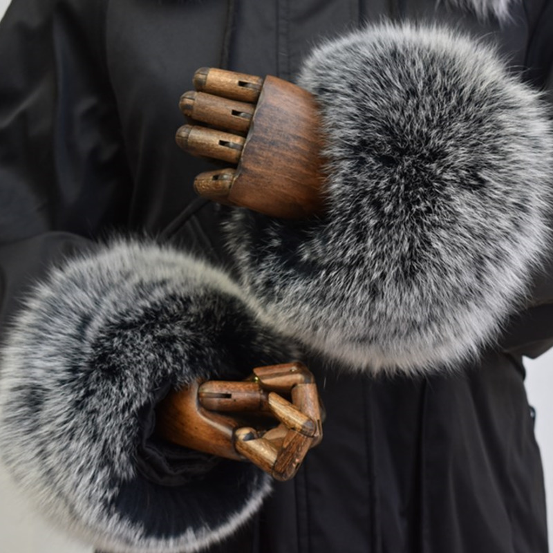 Fox Fur Cuffs For Women Whole  - đánh giá và giá Winter Clothing Pk