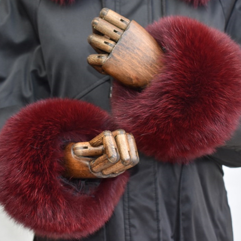 Fox Fur Cuffs For Women Whole  - đánh giá và giá Winter Clothing Pk